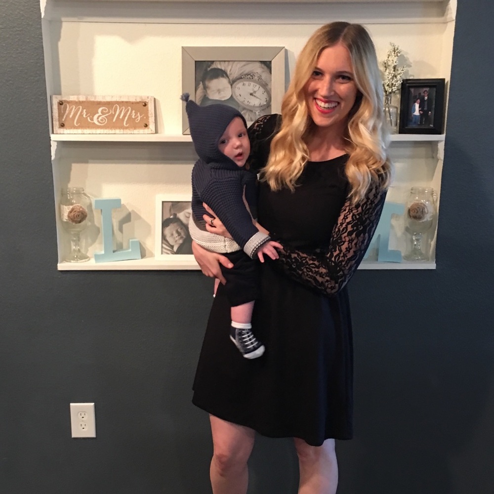 Black lace dress